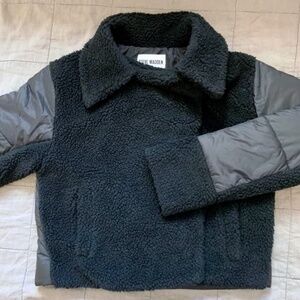 NEW Steve Madden Black Teddy Jacket Puffer Detailed Size M